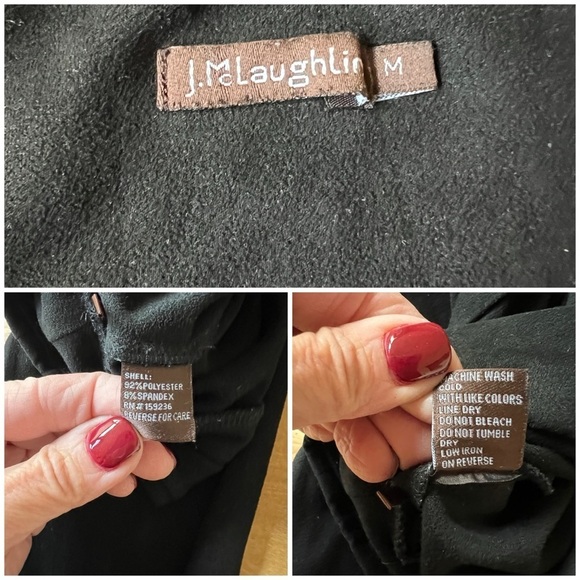 J MCLAUGHLIN LORI LEGGINGS PULL ON YOGA WORKOUT GYM HIKING SPORTY CASUAL BLACK M - Picture 10 of 10